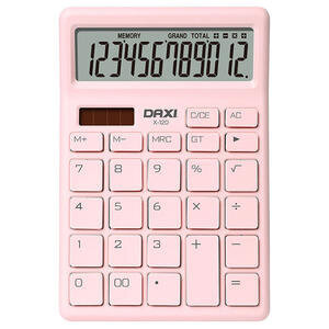Daxi X-120P Masaüstü Hesap Makinesi 12 Haneli Pembe