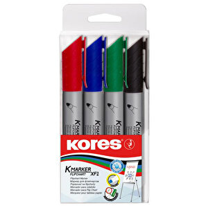 Kores Marker Flipchart Yuvarlak uç 4 Renk buyuk 2