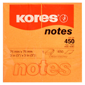 Kores Yapışkanlı Not Kağıdı 75 mm x 75 mm Karışık Neon Renk 450 Yaprak buyuk 1