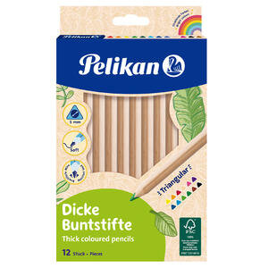 Pelikan Jumbo Ahşap Kuru Boya Kalemi 12 Renk