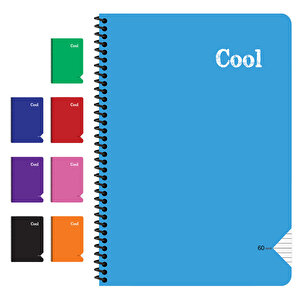 Keskin Color Cool Spiralli PP kapak A4 Çizgili Defter 60 Yaprak buyuk 1