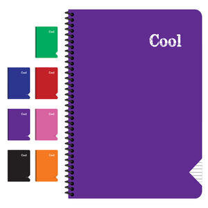 Keskin Color Cool Spiralli PP kapak A4 Çizgili Defter 96 Yaprak
