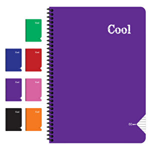 Keskin Color Cool Spiralli PP kapak A4 Çizgili Defter 96 Yaprak buyuk 1