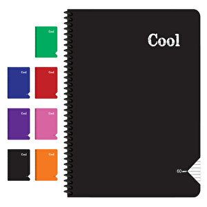 Keskin Color Cool Spiralli PP kapak A4 Kareli Defter Asorti 96 Yaprak buyuk 1