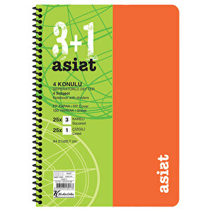 Keskin Color A4 3+1 Asist Ayraçlı PP Kapak Defter 100 Yaprak buyuk 4