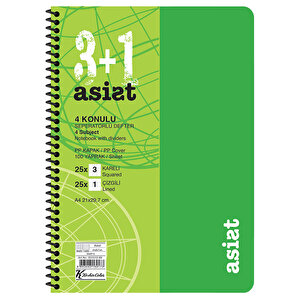 Keskin Color A4 3+1 Asist Ayraçlı PP Kapak Defter 100 Yaprak buyuk 5