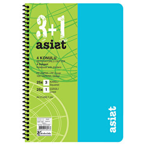 Keskin Color A4 3+1 Asist Ayraçlı PP Kapak Defter 100 Yaprak buyuk 6