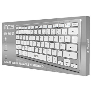 Inca IBK-565BT Bluetooth 5.0 Şarj Edilebilir Akıllı Gümüş Klavye buyuk 8