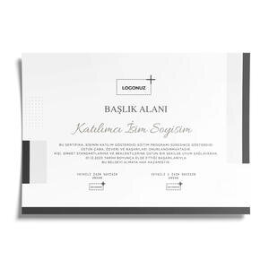 Sertifika A4 Gri Şablon