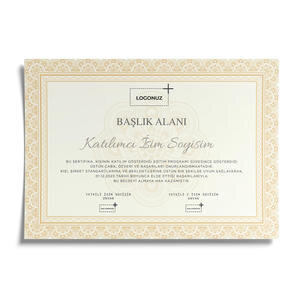 Sertifika A4 Nostalji Şablon