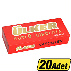 Ülker Napoliten Sütlü Çikolata 33 gr 20'Li buyuk 1