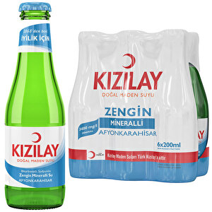 Kızılay Afyonkarahisar Doğal Maden Suyu Sade 200 ml 6'lı Paket buyuk 1