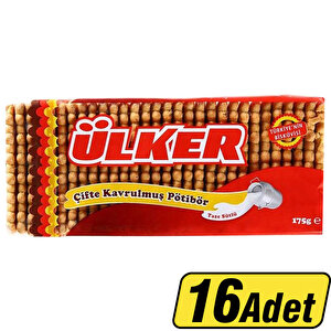 Ülker Pötibör Bisküvi Çifte Kavrulmuş 175 gr 16'Lı buyuk 1