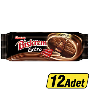 Ülker Biskrem Extra Kakao Kremalı Bisküvi 184 gr 12'Li buyuk 1