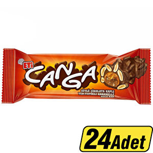 Eti Canga Yer Fıstıklı - Karamelli Çikolata Bar 45 gr 24'Lü buyuk 1