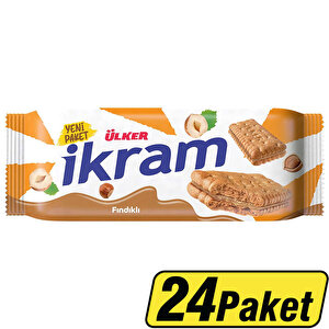 Ülker İkram Fındık Kremalı Bisküvi 84 gr 24'Lü buyuk 1