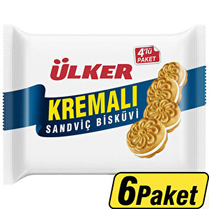 Ülker Kremalı Sandviç Bisküvi 61 g 6 Paket 24'Lü buyuk 1