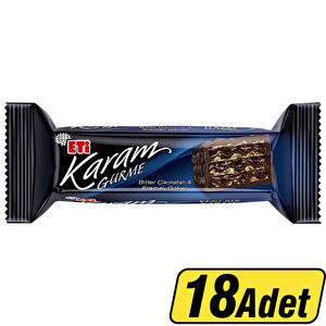 Eti Karam Gurme Bitter Çikolatalı Gofret 50 gr 18'Li buyuk 1