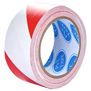 Boss Tape Yer İşaretleme İkaz Bandı 50 mm x 33 m Kırmızı / Beyaz Çizgili buyuk 2