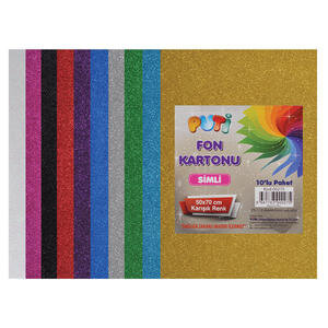 Fon Karton Simli 50 cm x 70 cm 10 Renk