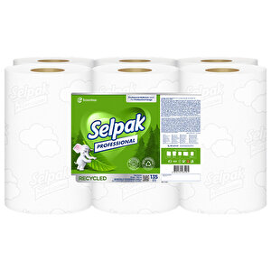 Selpak Profesyonel Recycled  Sens Havlu 135 metre x 6'lı buyuk 1