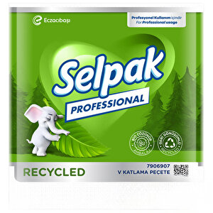 Selpak Profesyonel Recycled V Katlı Peçete  250 Yaprak x 18'li Paket buyuk 1