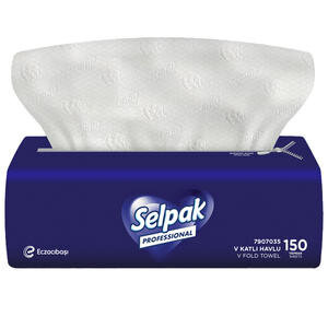 Selpak Profesyonel V Katlı Havlu 21 x 21,50 cm 150 Yaprak - 15 Paket