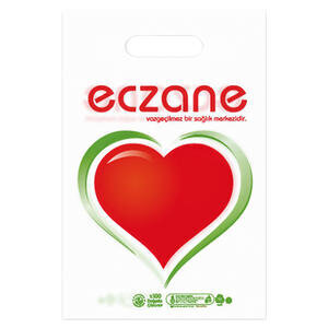 Eczane Baskılı Poşet 2 Numara 26 cm x 38 cm 100'lü Paket