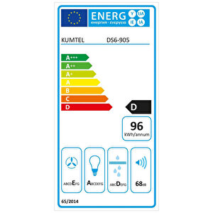 Kumtel Beyaz Sürgülü Aspiratör DS6-905 W buyuk 3