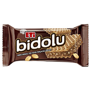 Eti Bidolu Fındık Kremalı Yer Fıstığı Parçacıklı Gofret 36 g x 24'lü buyuk 2