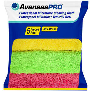 Avansas Profesyonel Mikrofiber Temizlik Bezi 5'li Paket