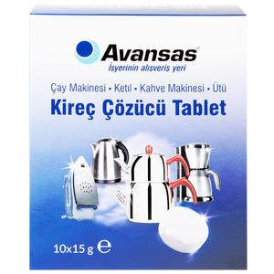 Avansas Kireç Çözücü Tablet 15 g x 10 Adet