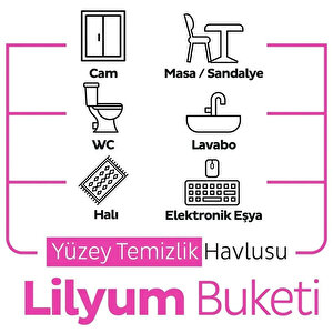 Sleepy Easy Clean Lilyum Buketi Yüzey Temizlik Havlusu 100 Yaprak buyuk 5