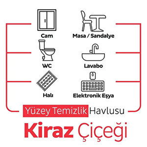 Sleepy Easy Clean Kiraz Çiçeği Yüzey Temizlik Havlusu 100 Yaprak buyuk 5