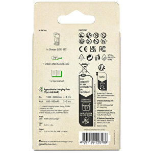 Gp Recyko E221 Usb 2'li AA - AAA Pil Şarj Cihazı buyuk 4