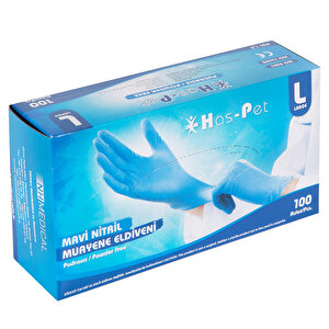 Has-pet Nitril Eldiven Mavi L 100'lü Paket buyuk 1