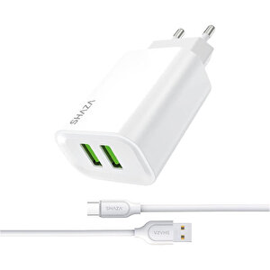 Shaza 2.4A Type-C Seyahat Şarj Aleti buyuk 1