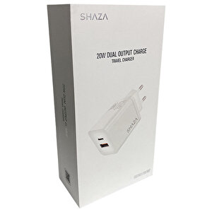 Shaza Çift Çıkışlı Usb Type-C 20W  Şarj Adaptörü buyuk 3