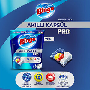 Bingo Akıllı Kapsül Pro Bulaşık Makinesi Deterjanı Tableti 80'li buyuk 3