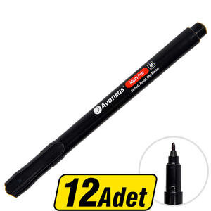 Avansas Multipen Permanent Asetat Kalem Siyah M Uç 12'li Paket