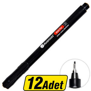 Avansas Multipen Permanent Asetat Kalem Siyah S Uç 12'li Paket