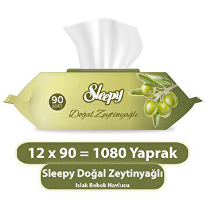 Sleepy Zeytinyağlı 90 Yaprak Islak Mendil  buyuk 2