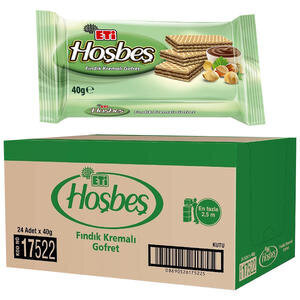 Eti Hoşbeş Fındık Kremalı Gofret 40 g x 24'lü