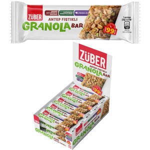 Züber Granola Antep Fıstıklı Bar 25 g x 15'li