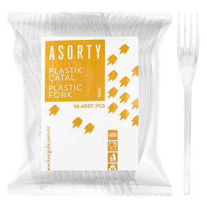 Asorty Plastik Çatal Uzay Serisi 50'li