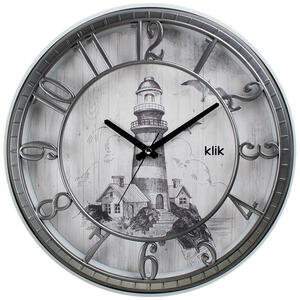 Klik Hisar Duvar Saati 40 cm Fener Desenli