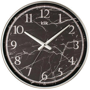 Klik Simplex Duvar Saati 38 cm Mavi Mermer Desenli