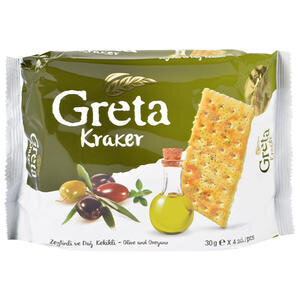Greta Zeytin ve Dağ Kekikli Kraker 30 g 4'lü