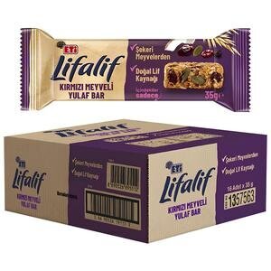 Eti Lifalif Kırmızı Meyveli Yulaf Bar 35 g 16’lı