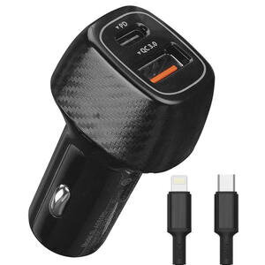 Allme 48W Hızlı Araç Şarjı - Lightning Kablo Dahil